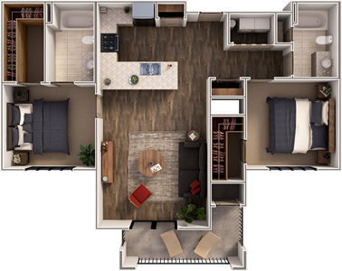 Two Bedroom / Two Bath